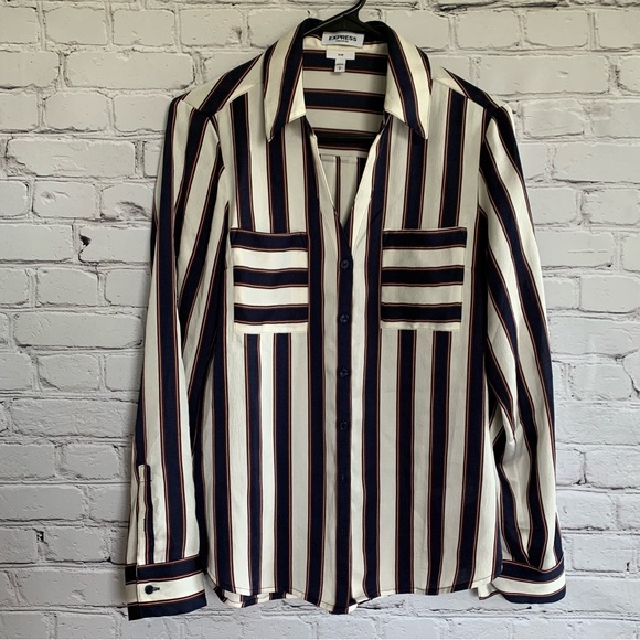 😍 EXPRESS Portofino Slim Long-sleeve Shirt - Picture 1 of 4